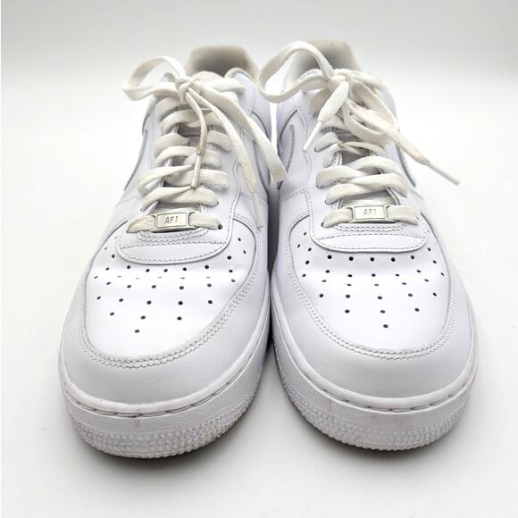 Nike Air Force 1 '07 Casual Shoes CW2288-111 Men's White Size US12 EU46 - Picture 2 of 10